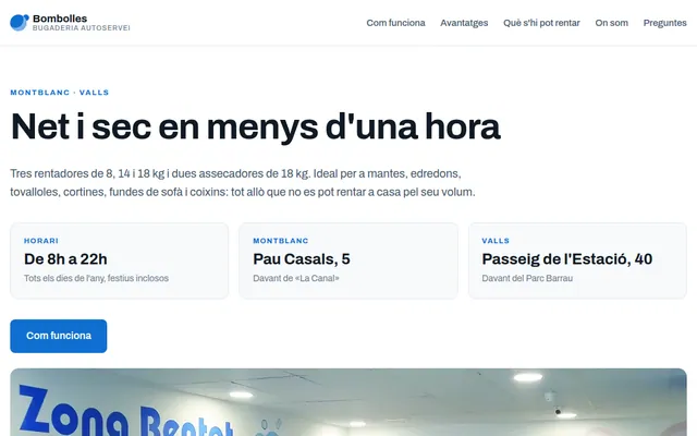 Portada de la propuesta para Bombolles Conca