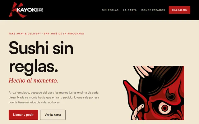 Portada de la propuesta para Kayoki Sushi