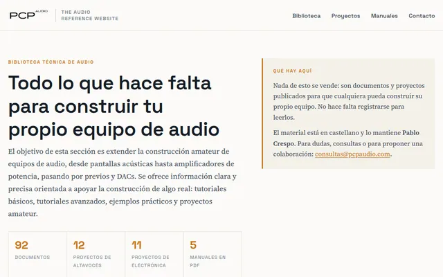 Portada de la propuesta para PCP audio